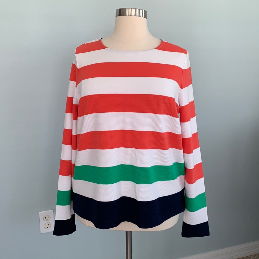 Crown & Ivy Colorful Stripe Boating Top szXXL
